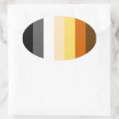 BEAR PRIDE STRIPES OVALER AUFKLEBER (Tasche)
