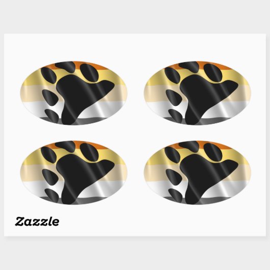 BEAR PRIDE WAVY DESIGN OVALER AUFKLEBER (Blatt)