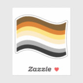 Bear Pride Wavy Flag Aufkleber (Blatt)