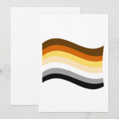Bear Pride Wavy Flag Feiertagskarte (Vorne/Hinten)