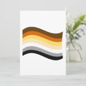 Bear Pride Wavy Flag Feiertagskarte (Stehend Vorderseite)