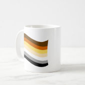 Bear Pride Wavy Flag Kaffeetasse (Vorderseite Links)