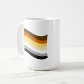 Bear Pride Wavy Flag Kaffeetasse (Vorderseite Links)