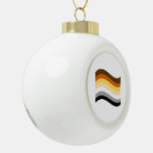 Bear Pride Wavy Flag Keramik Kugel-Ornament (Links)