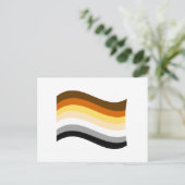 Bear Pride Wavy Flag Postkarte (Stehend Vorderseite)