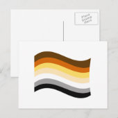 Bear Pride Wavy Flag Postkarte (Vorne/Hinten)