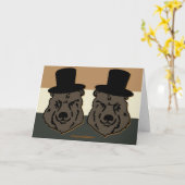 Bear Pride Wedding Card für Gay Grooms Karte (Gelbe Blume)
