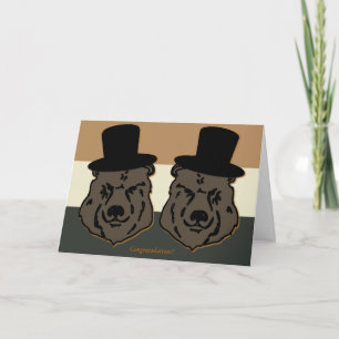Bear Pride Wedding Card für Gay Grooms Karte