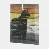 Bear Pride Wood Art Ornament Aus Glas (Vorderseite links)