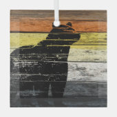 Bear Pride Wood Art Ornament Aus Glas (Vorderseite)
