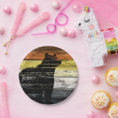 Bear Pride Wood Art Pappteller (Party)
