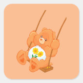 Bear Quadratischer Aufkleber (Vorderseite)