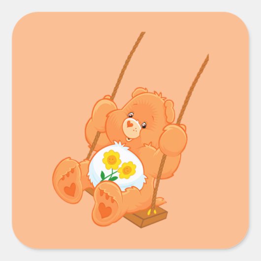 Bear Quadratischer Aufkleber (Vorderseite)