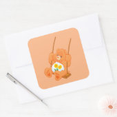 Bear Quadratischer Aufkleber (Umschlag)