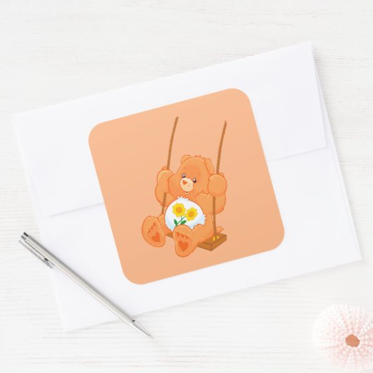 Bear Quadratischer Aufkleber (Umschlag)