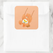Bear Quadratischer Aufkleber (Tasche)