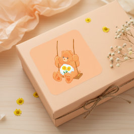 Bear Quadratischer Aufkleber