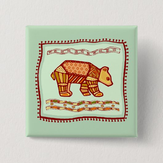Bear Quilt Button (Vorderseite)