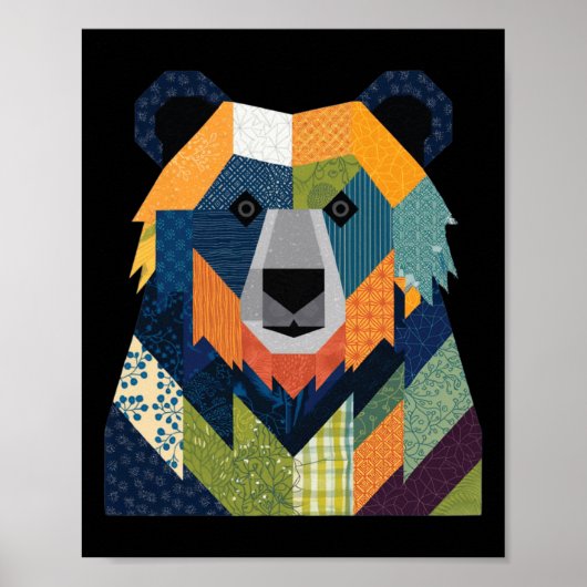 Bear Quilt Muster für das Quilter Sewi-Quilter-Qui Poster (Vorne)