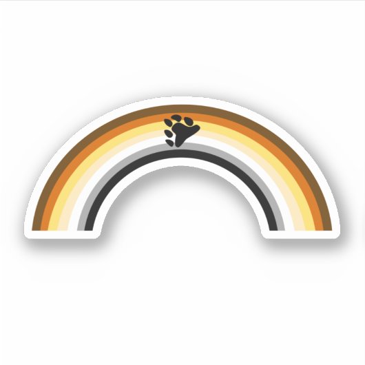 Bear Rainbow Aufkleber (Vorderseite)