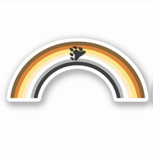 Bear Rainbow Aufkleber (Vorderseite)