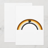 Bear Rainbow Feiertagskarte (Vorne/Hinten)