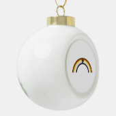 Bear Rainbow Keramik Kugel-Ornament (Links)