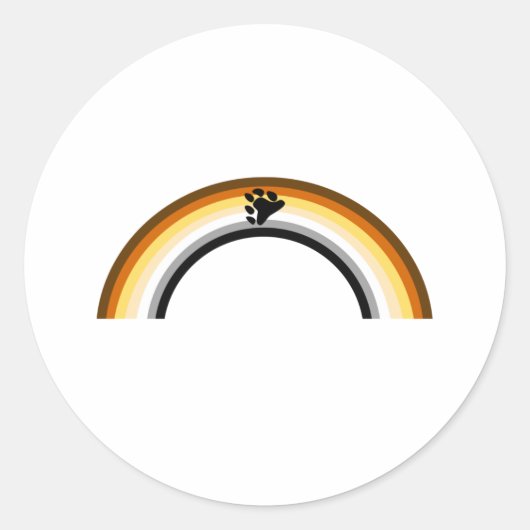 Bear Rainbow Runder Aufkleber (Vorderseite)
