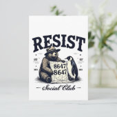 Bear Resist Protect National Park Anti Trump 8647 Dankeskarte (Stehend Vorderseite)