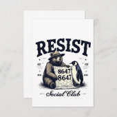 Bear Resist Protect National Park Anti Trump 8647 Dankeskarte (Vorne/Hinten)