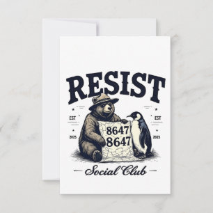 Bear Resist Protect National Park Anti Trump 8647 Dankeskarte