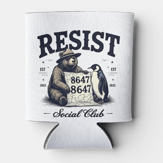 Bear Resist Protect National Park Anti Trump 8647 Dosenkühler (Vorderseite)