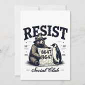 Bear Resist Protect National Park Anti Trump 8647 Einladung (Vorderseite)