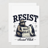 Bear Resist Protect National Park Anti Trump 8647 Einladung (Vorne/Hinten)