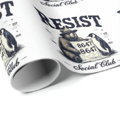 Bear Resist Protect National Park Anti Trump 8647 Geschenkpapier (Rolleneckpunkt)