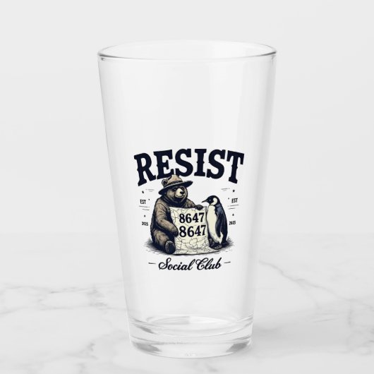 Bear Resist Protect National Park Anti Trump 8647 Glas (Vorderseite)