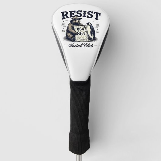 Bear Resist Protect National Park Anti Trump 8647 Golf Headcover (Vorderseite)
