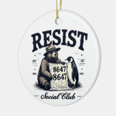Bear Resist Protect National Park Anti Trump 8647 Keramik Ornament (Links)