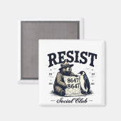 Bear Resist Protect National Park Anti Trump 8647 Magnet (Vorderseite/Rückseite)
