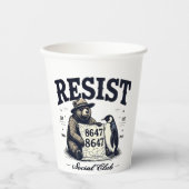 Bear Resist Protect National Park Anti Trump 8647 Pappbecher (Vorderseite)