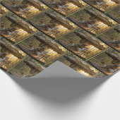 Bear Riding a Carousel Horse in a Forest Geschenkpapier (Ecke)