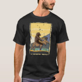 Bear Riding Moose Weird Nature T-Shirt (Vorderseite)