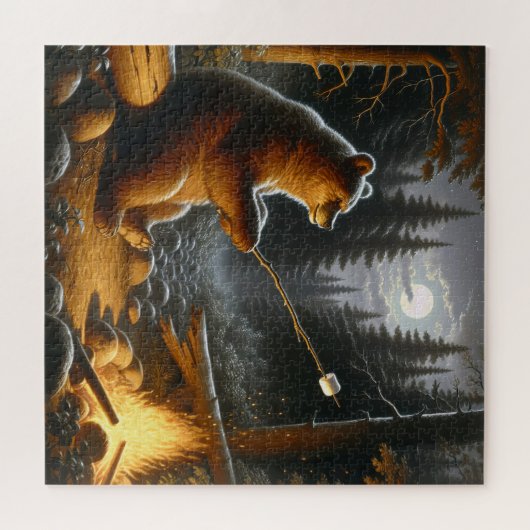 Bear Roasting Marshmallows Puzzle (Horizontal)