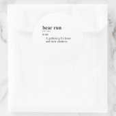 BEAR RUN RUNDER AUFKLEBER (Tasche)