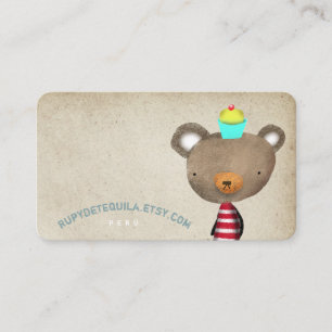 Bear Rupydetequila Party Kinderzimmer Visitenkarte