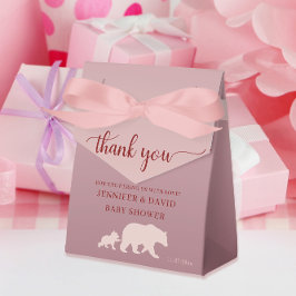 Bear Rustic Girl Party Vielen Dank Geschenkschachtel