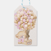 Bear Rustic Pink Vielen Dank Geschenkanhänger (Rückseite)