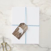 Bear Rustic Wilderness Wood Geschenkanhänger (Mit Garn)