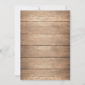 Bear Rustic Wood Baby Dusche Einladung (Rückseite)