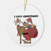 Bear Santa und Rentier Keepake Ornament (Links)